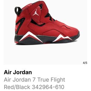 Air Jordan 7 True Flight Gym Red/Black Sneakers